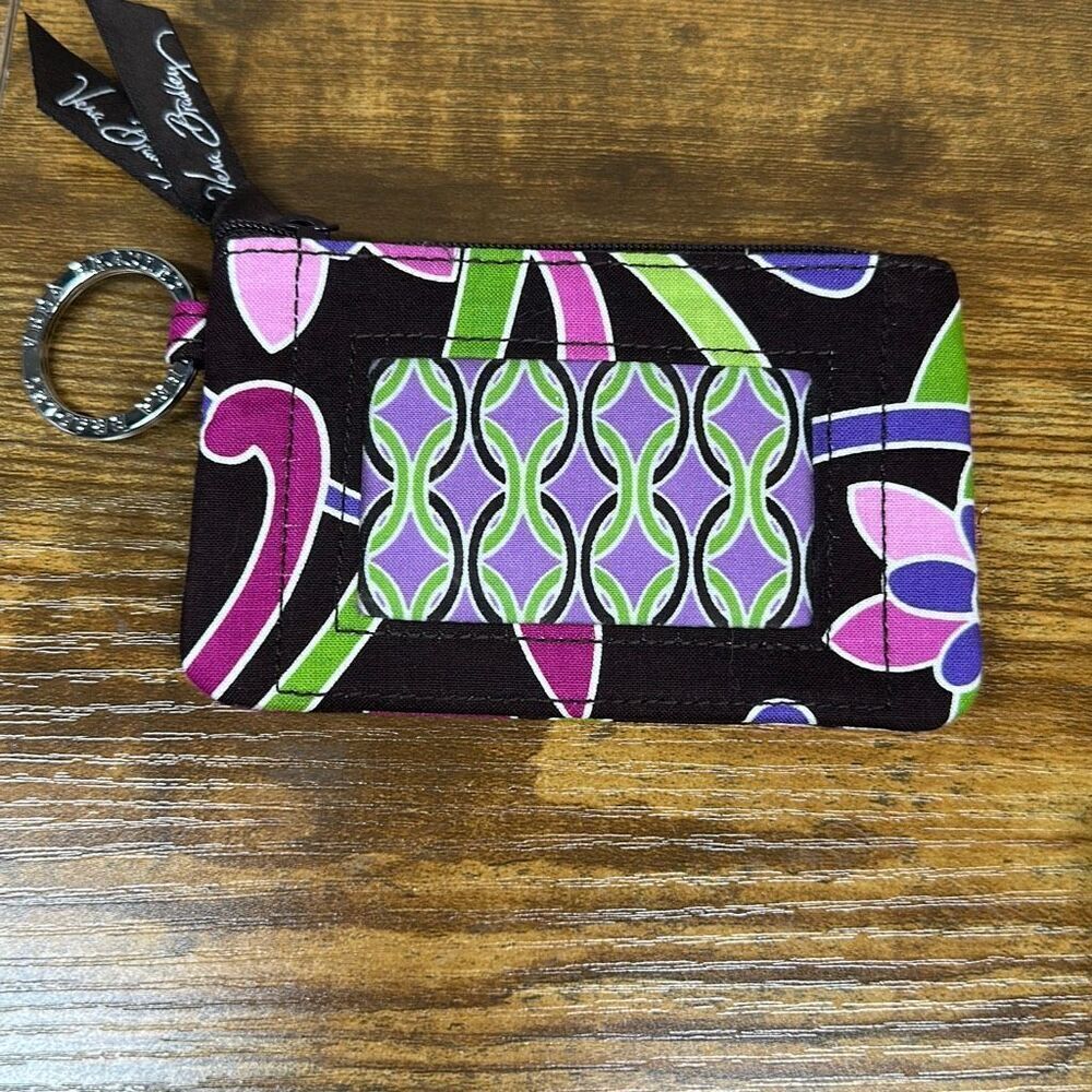 Vera Bradley Purple Punch‎ Compact Taxi Wallet and Matching Coin Purse - Picture 5 of 9